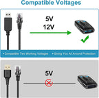 Radar Detector Cable, USB to RJ11 Plug, Replacement Radar Detectors Power Cable - Image 3