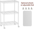 SINGAYE 3 Small Wire Shelves Kitchen Pantry Close Home Organizers and Storage - Image 4