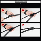 Replacement for BMW X7 Windshield Wiper Blades, 3 Pieces of Car Front and Rear - Image 5