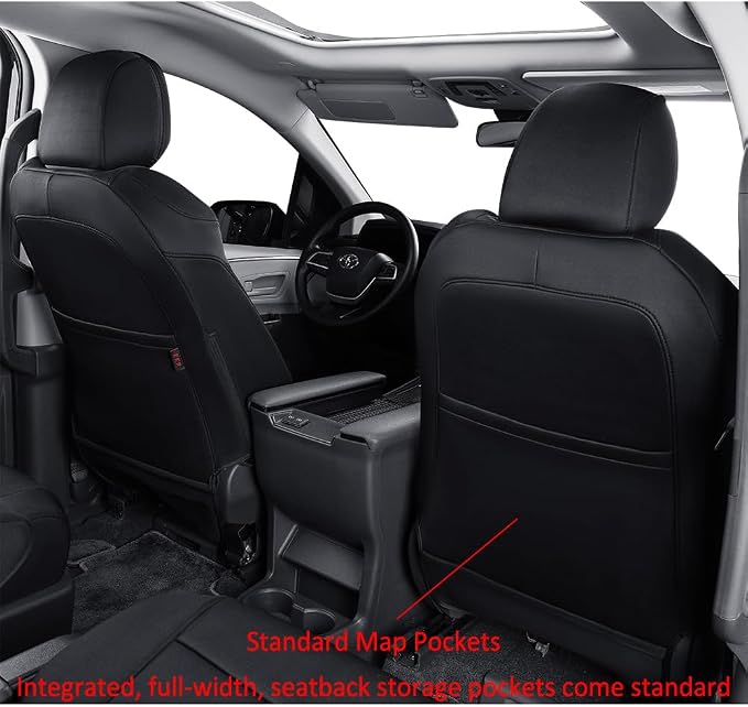 EKR Sienna Seat Covers for 2011-2020 Toyota Sienna L, 7 Seats, 2nd Row Captain - Image 4