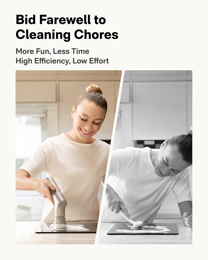 HOTO Cordless Electric Spin Scrubber, IPX7 Full Body Waterproof Dish Scrubber - Image 6