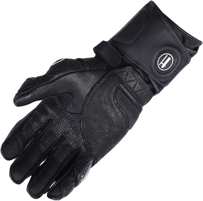 Harssidanzar Leather Motorcycle Gloves - Image 6