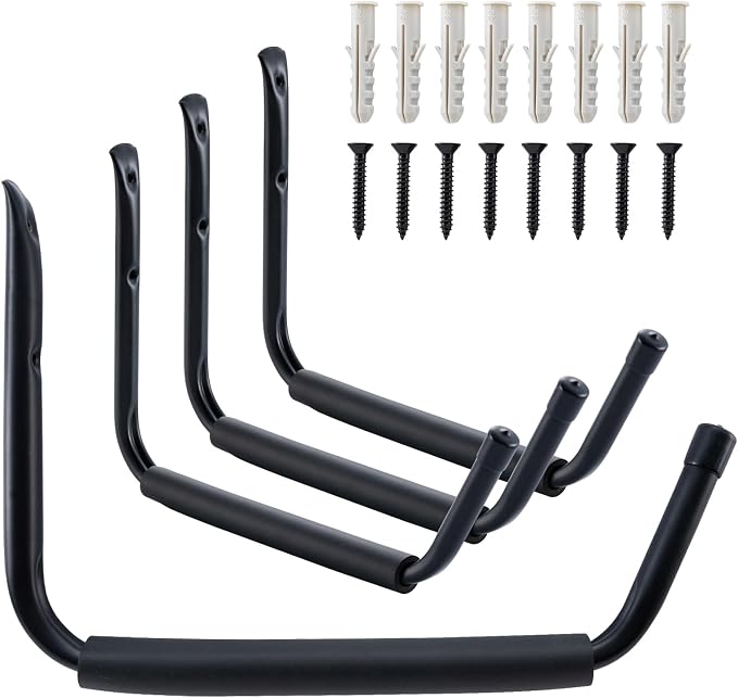 HOME MASTER HARDWARE Heavy Duty 15" Jumbo Garage Wall Hooks 4 Pack – 100 LB - Image 8