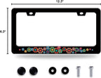 Colorful Hippie Flowers License Plate Frame Beautiful Floral License Plate - Image 8