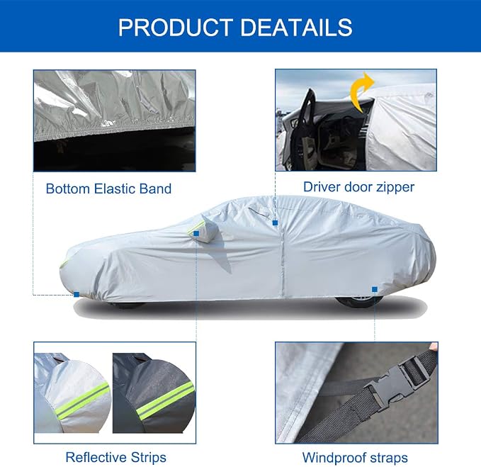 KouKou Oxford SUV Car Cover Custom Fit Porsche Cayenne from 2002 to 2025 - Image 3