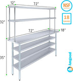 Amgood 18" x 72" Stainless Steel Work Table - Image 3