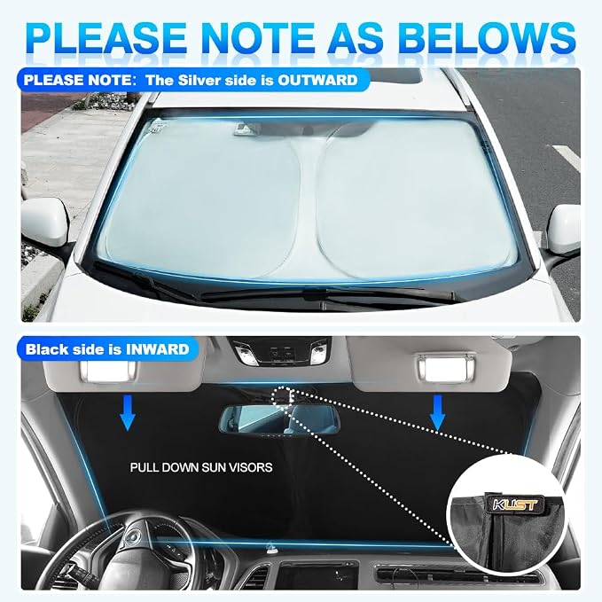 KUST Windshield Sun Shade for Honda HR-V 2016 2017 2018 2019 2020 2021 2022 HRV - Image 5