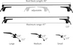 50" Universal Rooftop Crossbars, Adjustable Locking Luggage Crossbars Compatible - Image 3