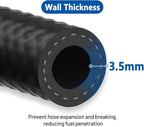 LokoCar Rubber Fuel Hose Line Push Lock 1/2" ID SAE 30R7 NBR 5ft 300PSI Black - Image 4