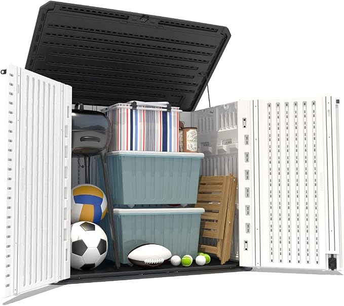 HOMSPARK Storage Shed Weather Resistance, Horizontal Storage Shed - Image 5