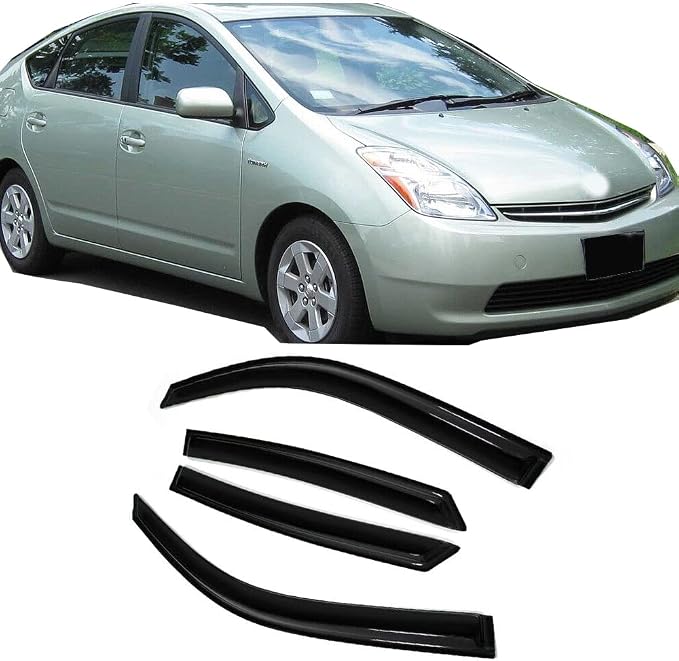 4pc Sun Rain Guards Window Visor Wind Deflector Compatible - Image 6