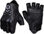 Goatskin Leather Motorcycle Motorbike Powersports Racing Gloves Reflective by Keebik
