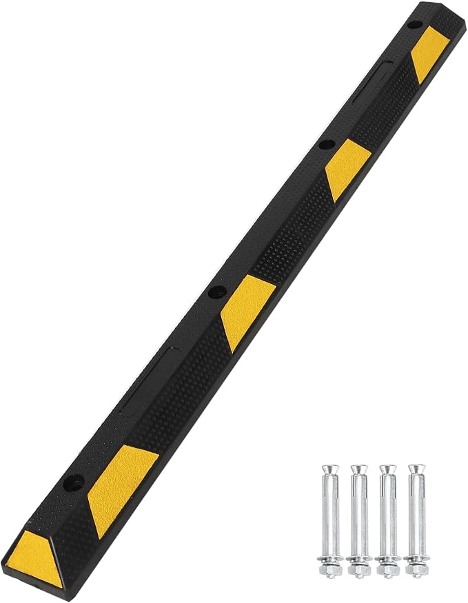 Garvee 72 Inch Heavy Duty Rubber Parking Curb, Garage Car Wheel Stopper by Garvee