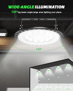 Viugreum High Bay LED Shop Lights, 200W UFO LED High Bay Light 20, 000LM 120V - Image 5
