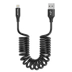 AGVEE 2 Pack 5ft Coiled Short USB to Lightning Charging Cable 3A Fast Charger by AGVEE