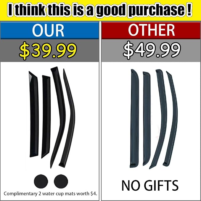 Rain Guards for Dodge Ram 1500 2002-2008 + Dodge Ram 2500 3500 Quad Cab - Image 2
