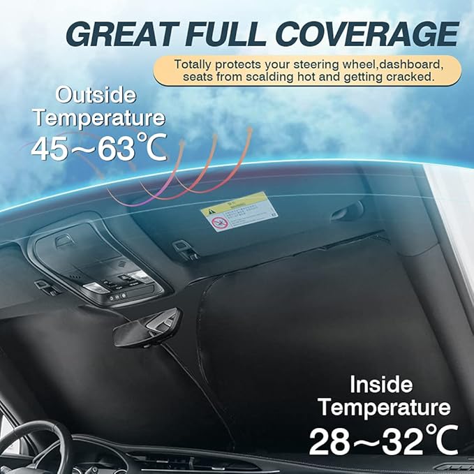 Cartist Windshield Sun Shade Compatible - Image 3