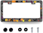 Halloween Pumpkin Cat License Plate Frame Bat Spider License Plate Holder Funny by BRAGHRTED