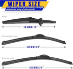 3 wipers Replacement for 2010-2022 Toyota 4Runner, Windshield Wiper Blades - Image 2