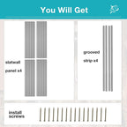 NeatiEase Slatwall Panel Wall Storage Systems, 4 x 4ft Slat Wall Paneling - Image 4