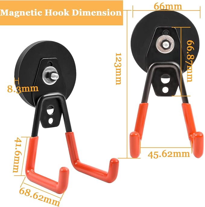 Strong Magnetic Hooks Heavy Duty, 2.59" Garage Magnet Hooks - Image 2
