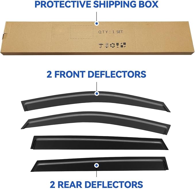 Window Visors Rain Guards Shield - Image 5