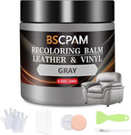 Gray Leather Recoloring Balm, Leather Couch Scratch/Stain Remover, Leather by BSCPAM