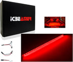 ICBEAMER 12" Red 18 SMDs 2835 LED Strip Light Universal Fit Car Trunk Cargo by ICBEAMER