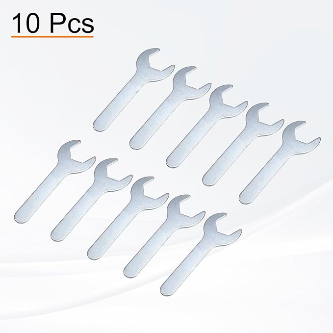 HARFINGTON 10pcs Small Wrench 24x120x2.3mm Metric U-Shaped Single Open Ended - Image 3