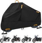 Motorcycle Cover Waterproof Outdoor, 300D Heavy Duty Motorcycle Cover by INEZARI