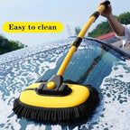 Car Wash Brush with Long Handle, Chenille Microfiber Mop Mitt with 1 - Image 6