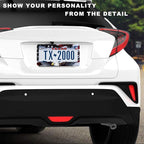 2Pack Universal Flag and Eagle License Plate Frame -Rustproof Aluminum Matte - Image 2