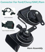 Car Horn Kit for Ford Chevrolet Ram GMC Tesla, 12V Loud Waterproof Auto Horn - Image 4