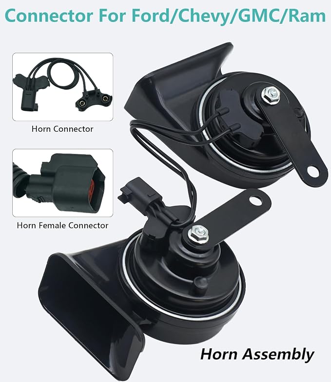 Car Horn Kit for Ford Chevrolet Ram GMC Tesla, 12V Loud Waterproof Auto Horn - Image 4