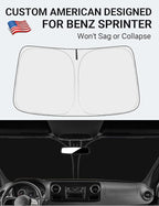 Proadsy 2025 Upgrade Windshield Sun Shade Custom Fit Sprinter, Freightliner - Image 2