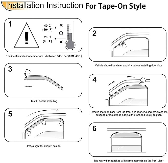 Chrome Side Window Visors Vent Deflector - Image 5