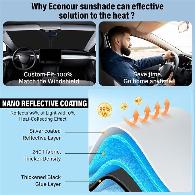 for Ford Explorer Car Windshield Sunshade Compatible - Image 4
