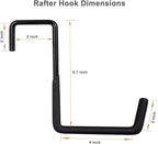 Rafter Hanger Hook 2 Pcs, Large S Hooks, Upgraded Fence Hangers, Ladder and - Image 2