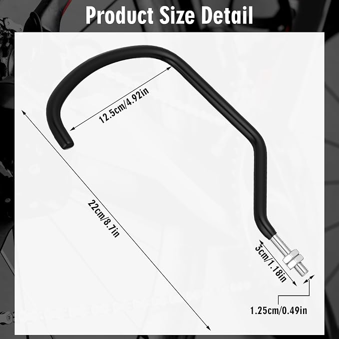 Shimeyao 4 Pcs Machine Thread Bicycle Storage Hook - Image 2