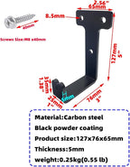 4 PCS black heavy duty metal flat j hooks - Image 4