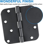 18 Pack Black Door Hinges 4 Inch x4 Rounded Heavy Duty Exterior Door Hinges - Image 3