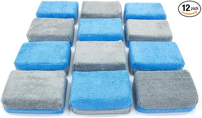 Autofiber Thick Ceramic Coating Applicator Sponge | 12 Pack | by Autofiber