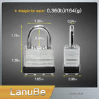 LanuBe Lock Laminated keyed Padlock, keyed Alike Locks, Normal Shackle - Image 2