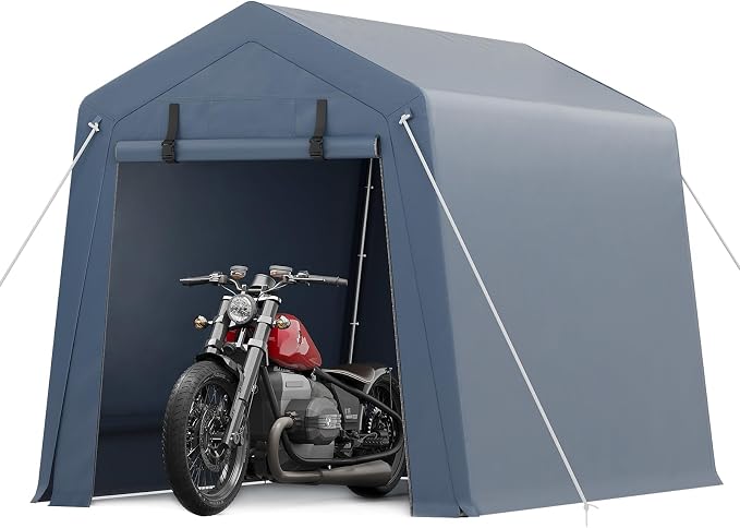 6x6 FT Outdoor Storage Shed, Portable Carport by GarveeLife