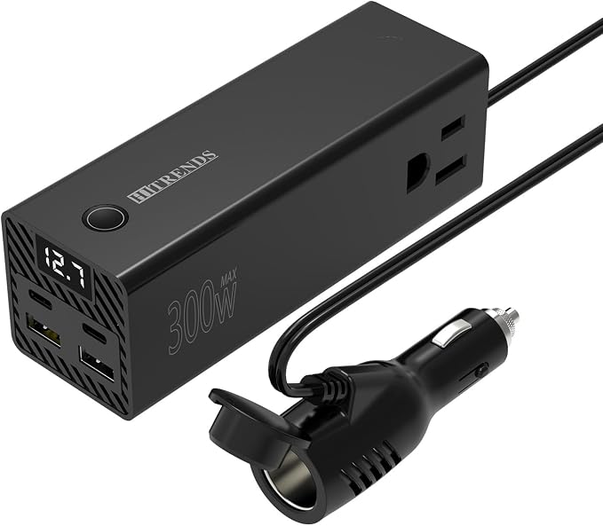 HITRENDS 300W Car Power Inverter, DC 12V to AC 110V by HITRENDS