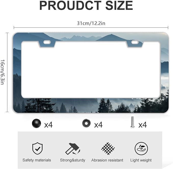 Mountains Forest License Plate Frames - Image 4