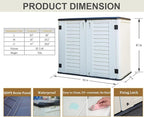 HOMSPARK Storage Shed Weather Resistance, Horizontal Storage Shed - Image 6
