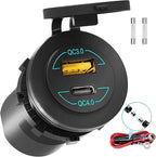 12V USB Outlet - 90W Dual Ports QC4.0 PD & Quick Charge3.0 Car Charger Socket - by AlfredDireck
