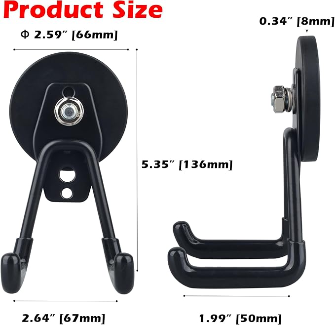 MUTUACTOR Powerful Magnetic Hooks, Non-Slip Heavy Duty Magnetic Hooks - Image 5