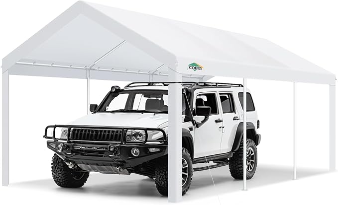 COBIZI Carport Canopy 12x20 Heavy Duty Car Tent Garage, Galvanized Frame Car by COBIZI